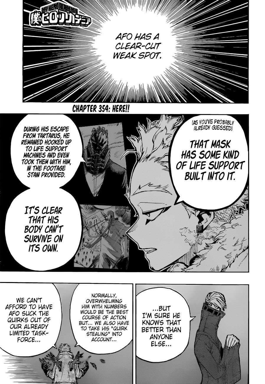 My Hero Academia, chapter 354