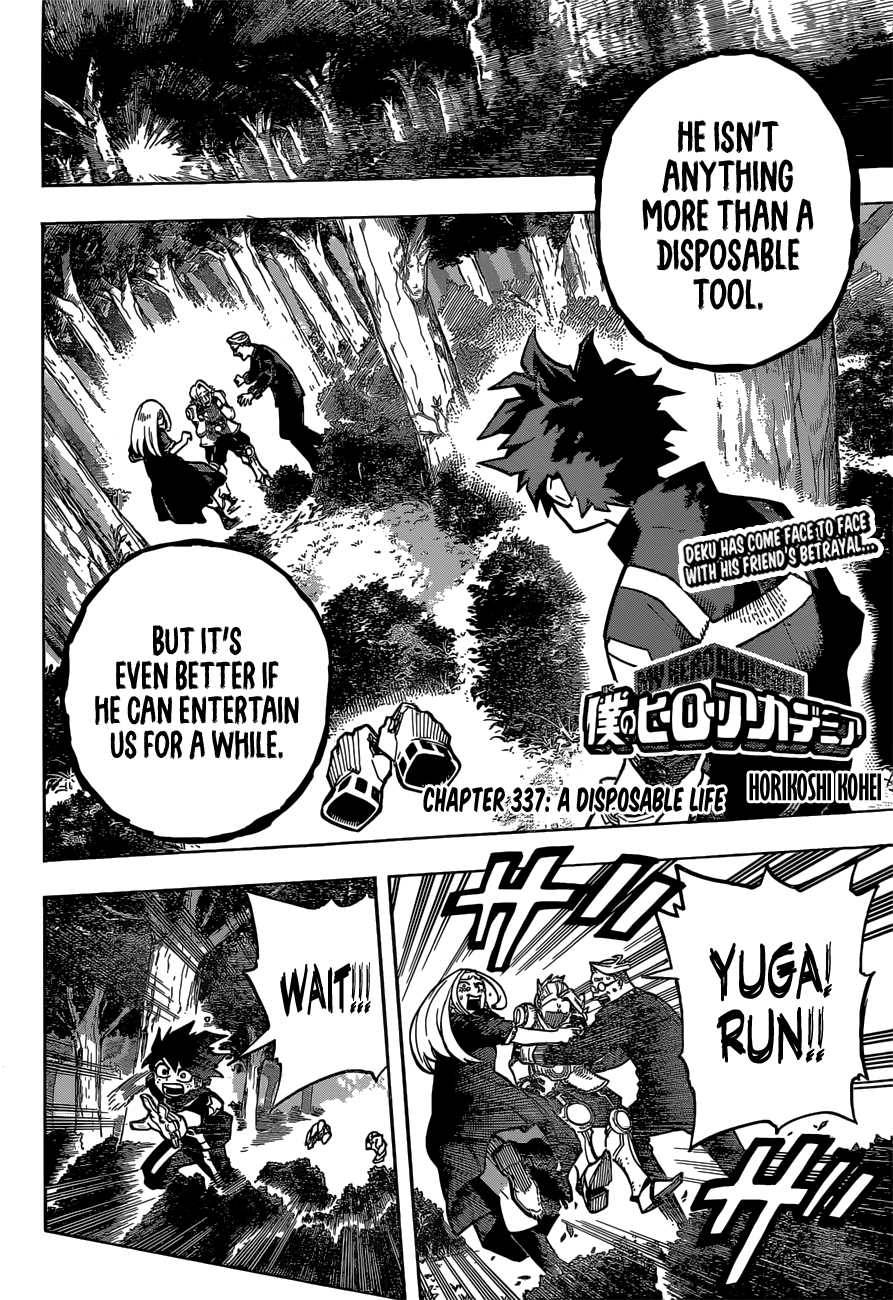 My Hero Academia, chapter 337