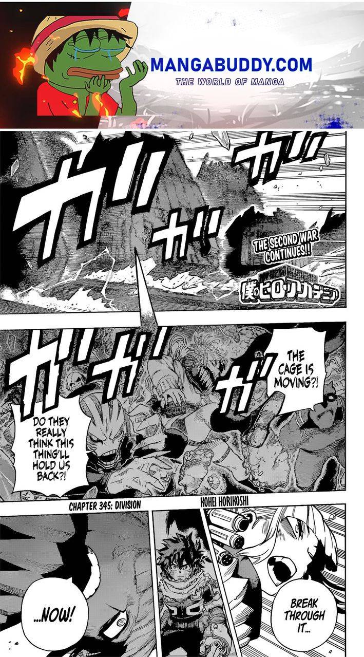 My Hero Academia, chapter 345