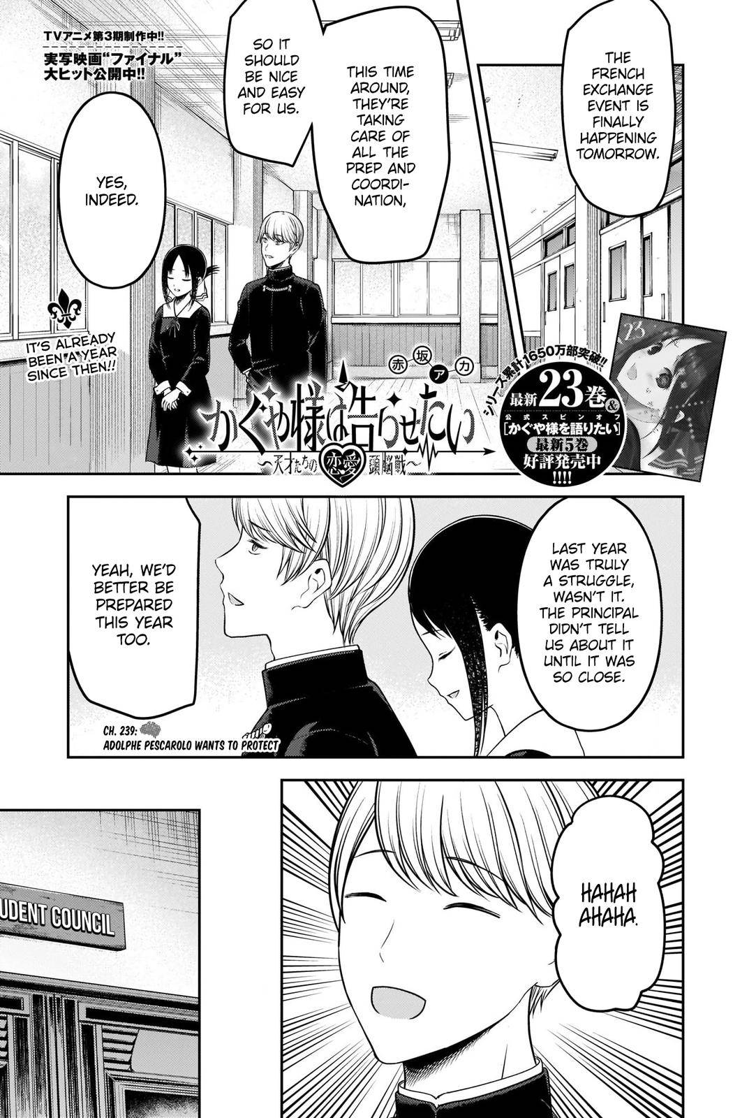 Kaguya-Sama Love Is War, chapter 239