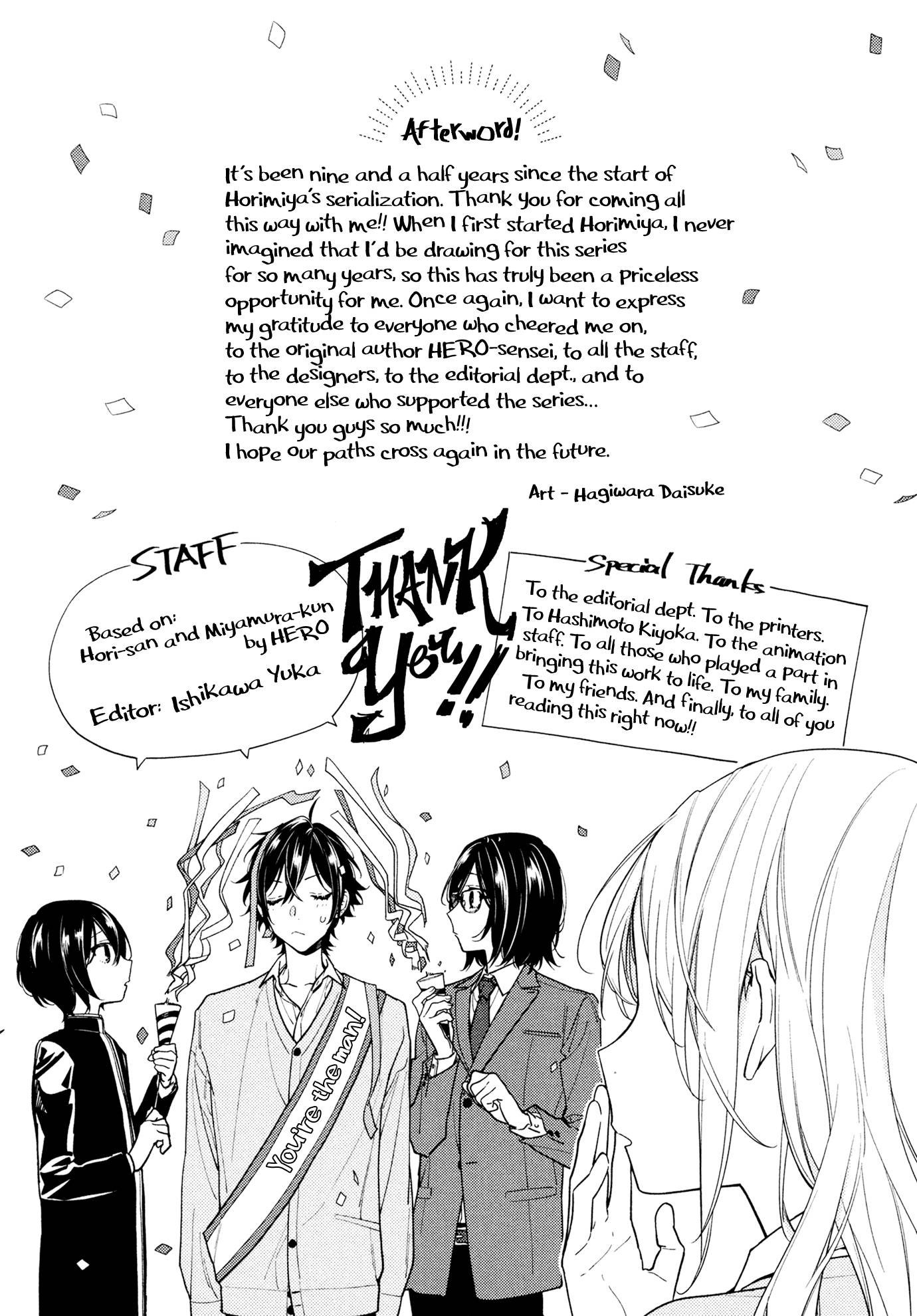 Horimiya, chapter 122.5